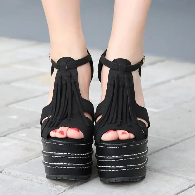 16cm High Heels Sandals Shoes Candy Color Shoes for Gladiator Sandals Sys1115