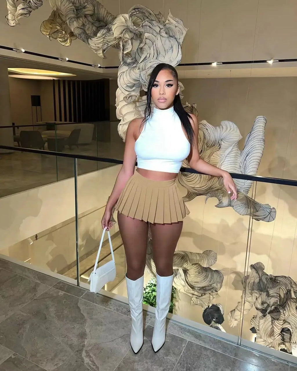 Mini Pleated Skirts for Korean High Wiast Tennis Skirt Summer Girl Y2k Accessories Aline Stretchy Skirt