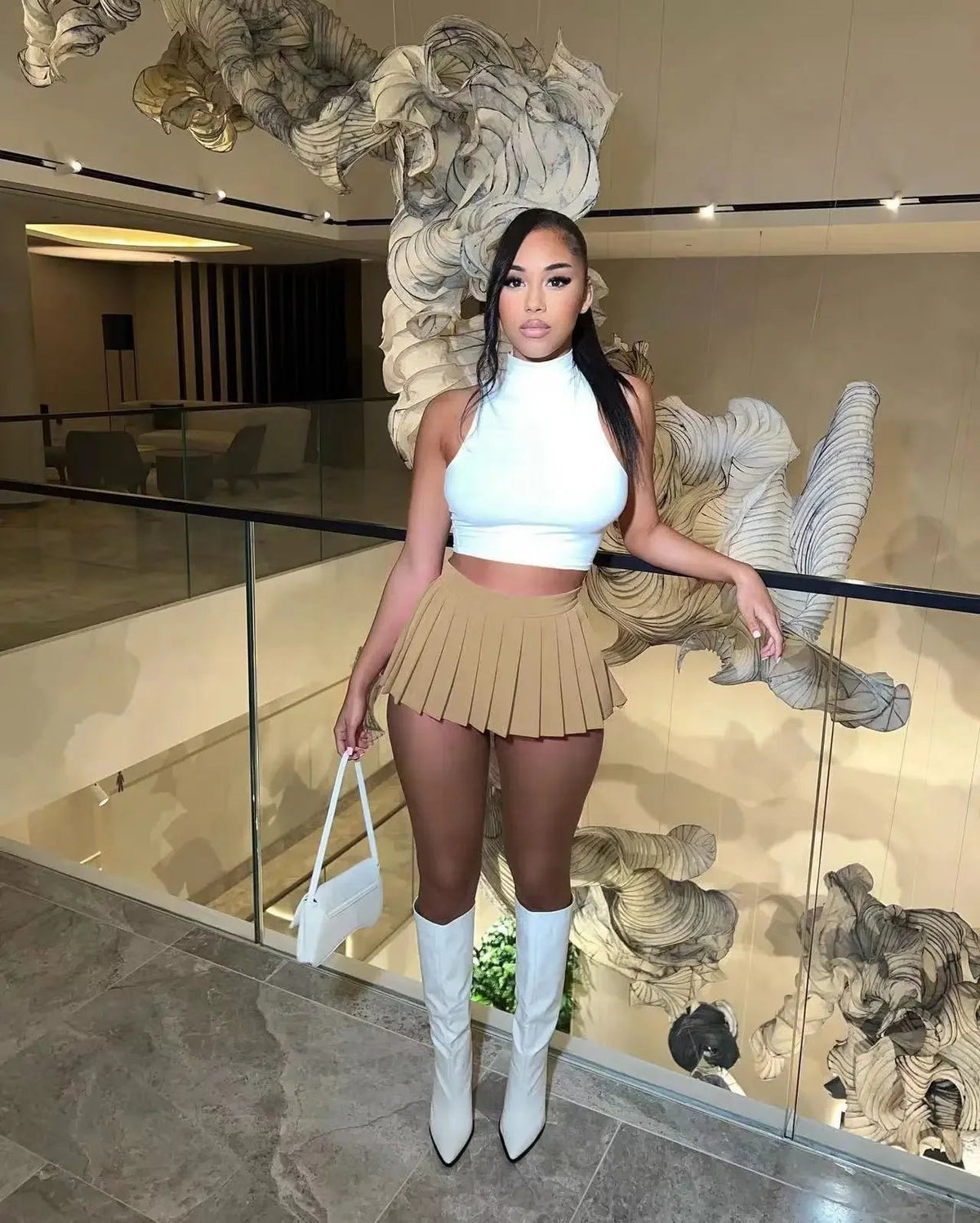 Mini Pleated Skirts for Korean High Wiast Tennis Skirt Summer Girl Y2k Accessories Aline Stretchy Skirt
