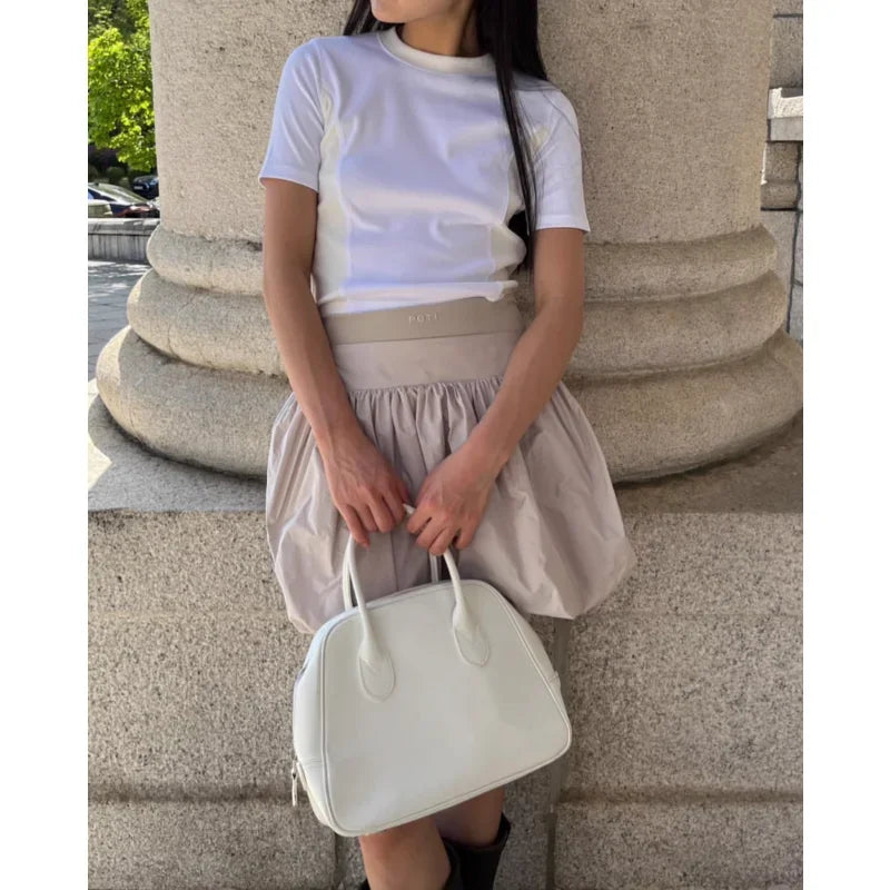Summer Korean Retro High Street Low Waist Mini Skirt Sport Skirt