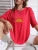 Creative Sun Printing T-shirt Hip Hop Summer Tops Crewneck All-match Short Sleeve Cotton Comfortable Female Clothing