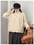 Sweet Hot Girl Christmas Detachable Scarf Knitted Cardigan Fall/winter Loose Longsleeved Sweater Female Clothes