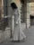 Retro V Neck Knitted Dress for Autumn Winter Rib Sweater Long Dress Bodycon Flare Sleeve Clothes Lady