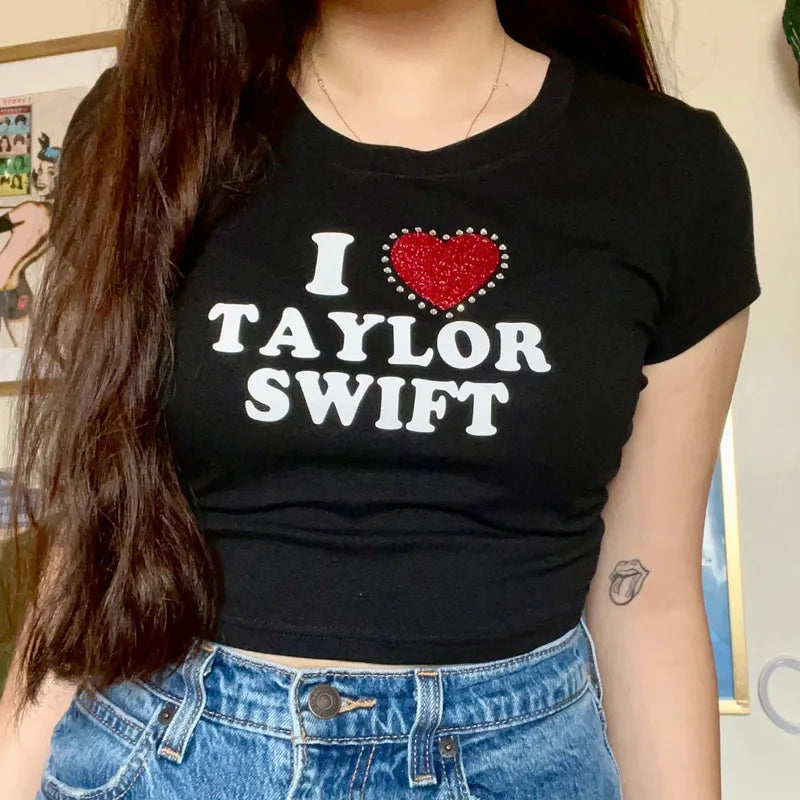 New Printed T-shirt, Fashionable Short Sleeved Top, Y2k Summer Electronic Girl T-shirt, ’s Clothing