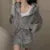 Korean Corduroy Two-piece Skirt Sets Hoodie Crop Top Coats Bodycon Mini Skirt Autumn Winter New Outfits Suit