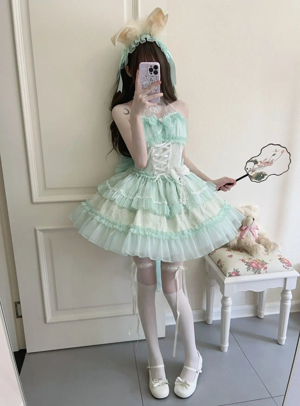 Japan Mini Dress Summer Sleeveless Lolita Dress Female Tierred Wedding Party Dress Lady White Prom Dress