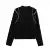 ’s Beading Sweater Pullover Knitted Black Long Sleeve O-neck Jumper New Spring Lady Outwears