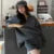 Korean Two-piece Set V-neck Loose Pullover Sweater Top Shorts Outfits Autumn New Suit Female Clothing