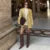 ’s Yellow Blazer Coat Loose Lapel Single Breasted Long Sleeve Suit Jackets Spring Lady High Steet Outwears