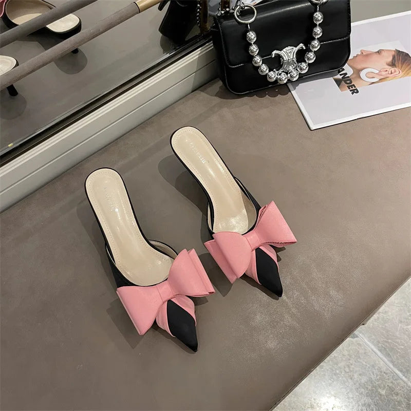 Beige Heeled Sandals Wedding Shoes Shallow Mouth Black High Lace Up Comfort Party Stiletto Clear Pointed Rubber Silk
