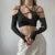 Europe and the United States Y2k Summer New ’s Color Halter Halter Halter Crop Back Sleeved Blouse