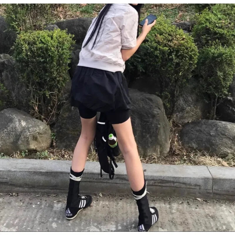 Summer Korean Retro High Street Low Waist Mini Skirt Sport Skirt