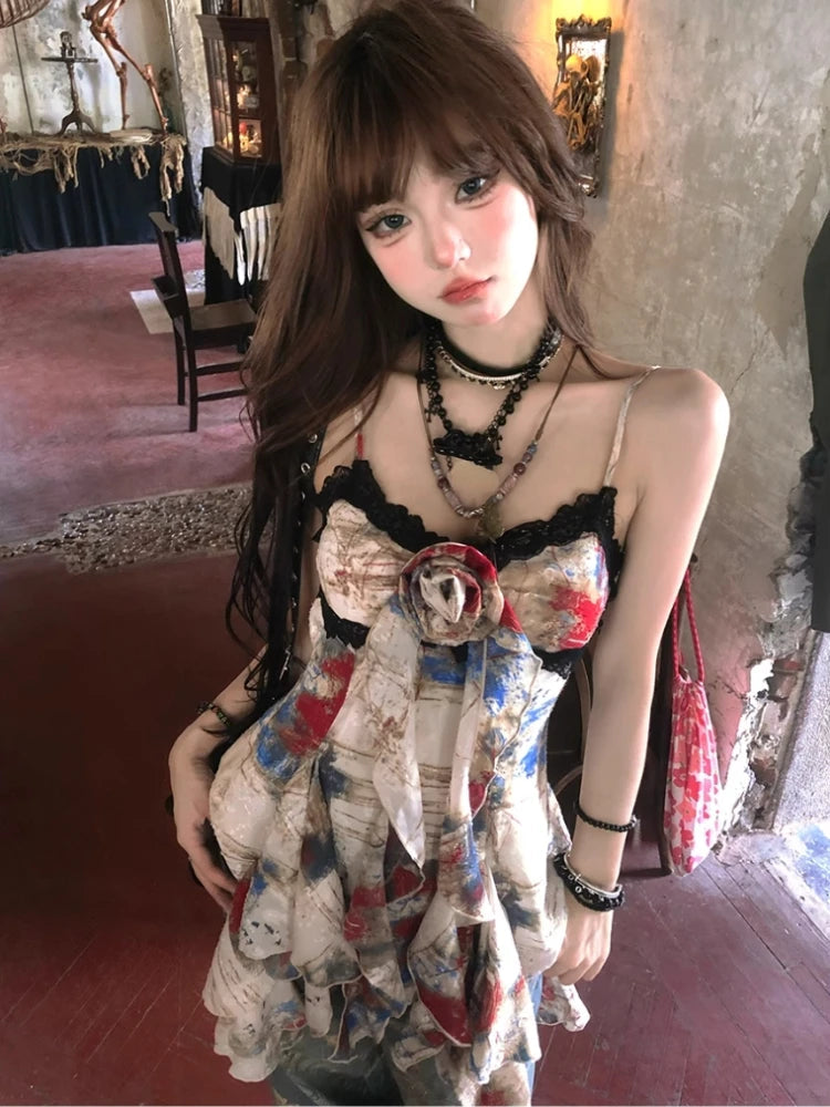 2000s Y2k Blouse Sleeveless Retro Camisole Female Irregular Shirts Design Summer Vest