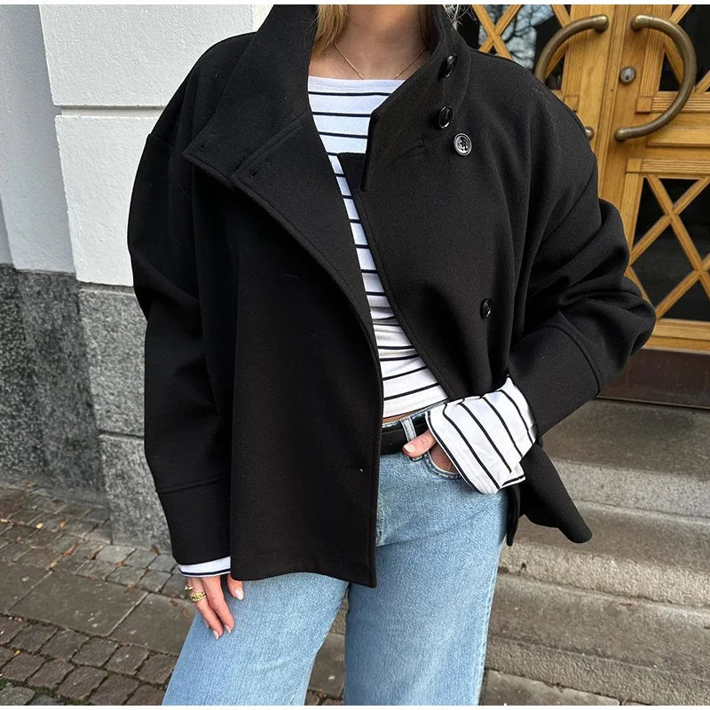 Stylish Versatile Jacket Stand-collar Classic Mature Autumn Coat Trend Edgy High-quality Street Wear