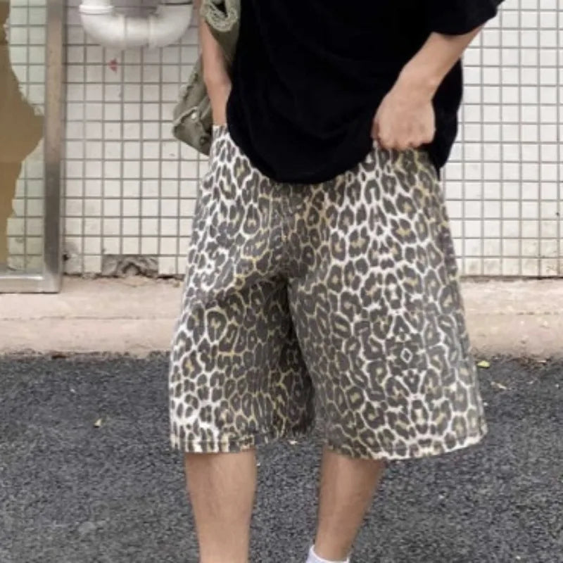 Y2k Clothes Calflength Pants Leopard Spring Summer Loose Pantalones De Mujer Trousers