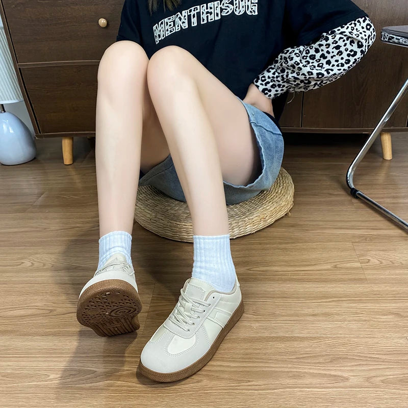Shoes New Laceup Shoes Outdoor Walking Shoes Sneakers Comfortable Flat Shoes