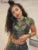 ’s Tie-dye Print T-shirt Slim Round Neck Short-sleeved Top Hot Girl Clothing New