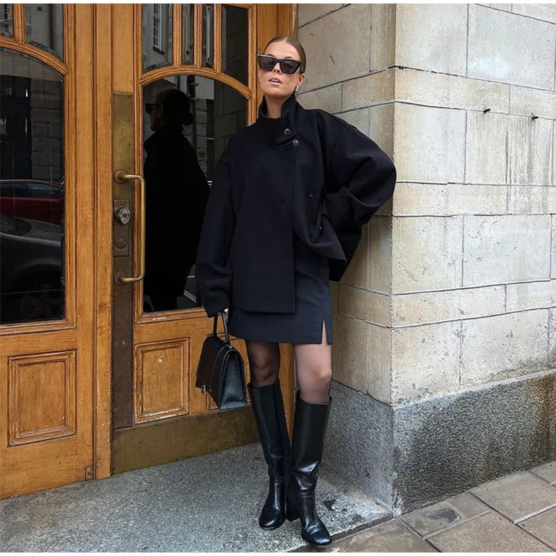 Stylish Versatile Jacket Stand-collar Classic Mature Autumn Coat Trend Edgy High-quality Street Wear