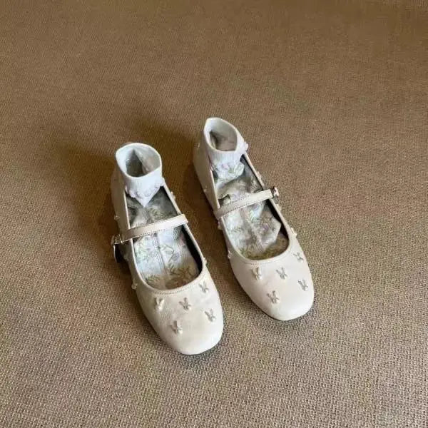 Leather Shoes Soft Allmatch Shallow Mouth Modis Female Sneakers Flats Round Toe Genuine Leather Dress Mary