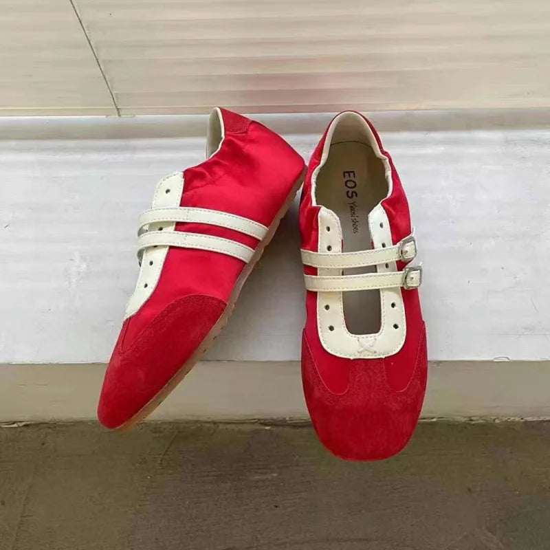Flats Sports Shoes Sneakers Shallow Loafers Shoes Summer Walking Ballet Trend Sneakers