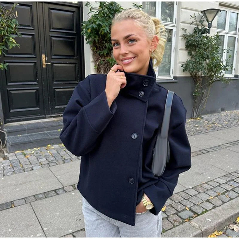 Stylish Versatile Jacket Stand-collar Classic Mature Autumn Coat Trend Edgy High-quality Street Wear