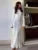 Long Sleeve Slim Maxi Fungus Dress for Backless Long Dress Club Party Clothes Autumn Winter New