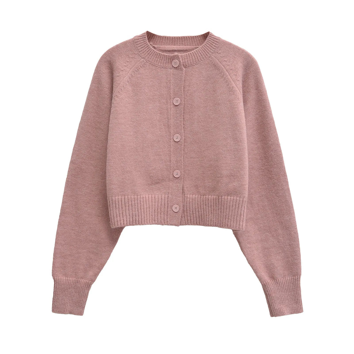Cropped Cardigan Sweater Autumn Long Sleeve O Neck Single Breasted Jumpers New Knitted Outerwear