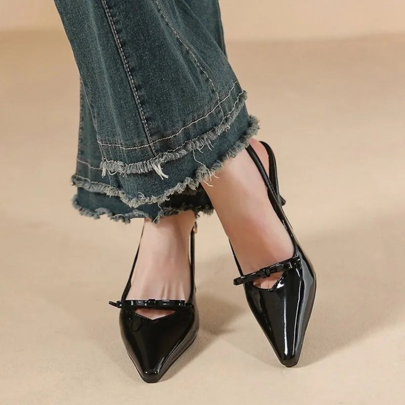 Summer New Color Highheeled Sandals for Bow Dress Single Party Wedding Shoes