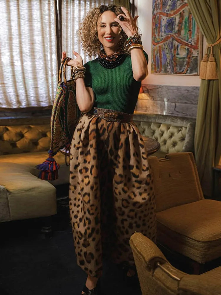 Leopard Sling Tube Long Dresses Sleeveless Slim Fit Backless Dress Female Street Party Evening Vestidos