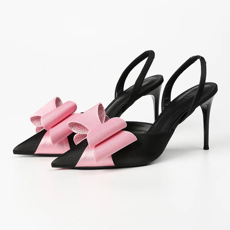 Beige Heeled Sandals Wedding Shoes Shallow Mouth Black High Lace Up Comfort Party Stiletto Clear Pointed Rubber Silk