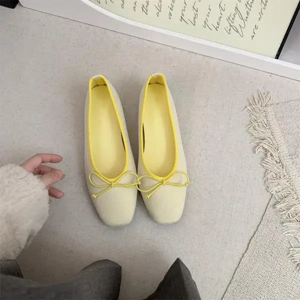 Increas Height Summer Shoes Square Toe Female Sneakers Clogs Platform Autumn Allmatch Dress Flats Slipon M