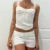Kawaii 2 Piece Set Fairycore Cottage Bow Camis Crop Tops + Mini Shorts 00s Pajamas Loungewear Y2k Outfits