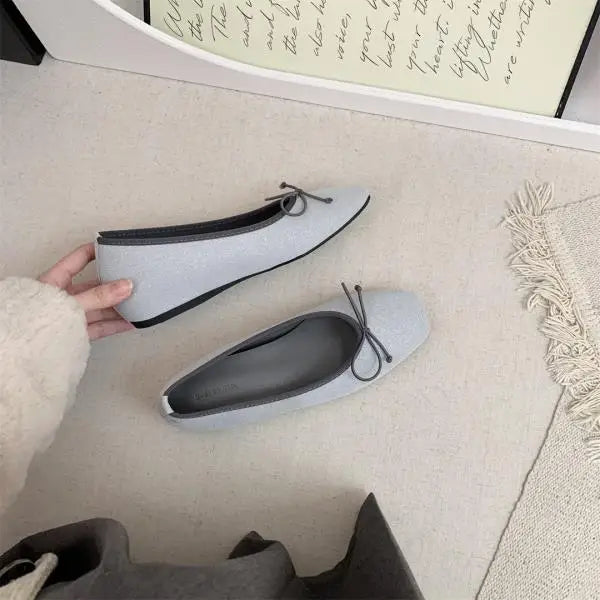 Increas Height Summer Shoes Square Toe Female Sneakers Clogs Platform Autumn Allmatch Dress Flats Slipon M