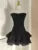 Embroidery Cut Out Woman Mini Dress Strapless Off Shoulder High Waist Vestidos Female Clothing Summer 23a430