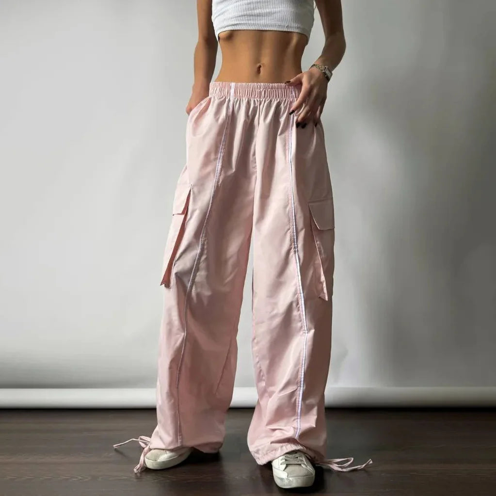 Y2k Aesthetic Cargo Pants American Retro Harajuku Baggy Trousers Oversized Sweatpants