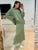Loose Sweater Suit Female V-neck Knit Pollover Top Long Skirt High Waist Autumn Winter Skirt 2 Piece Set