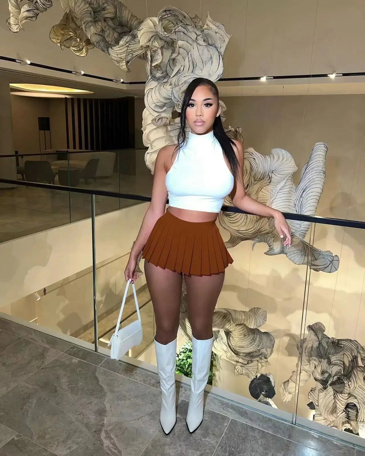 Mini Pleated Skirts for Korean High Wiast Tennis Skirt Summer Girl Y2k Accessories Aline Stretchy Skirt