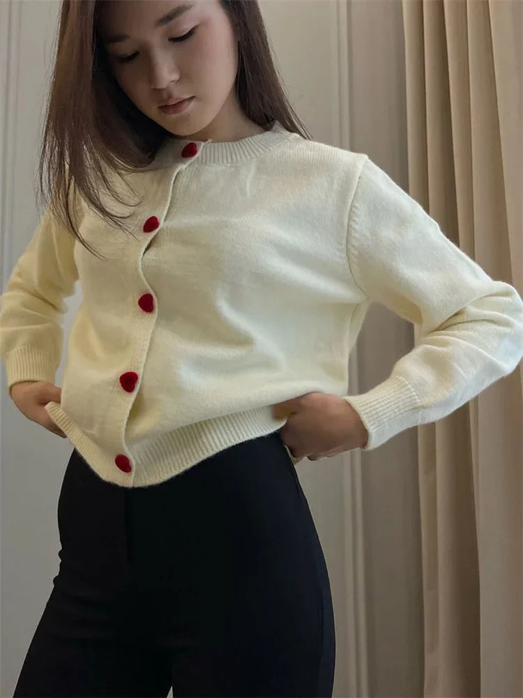 Knit Sweater Cardigan Coat for Long Sleeve Patchwork Ribbed Loose Cropped Top Female Knitwear Outwear Jumpers