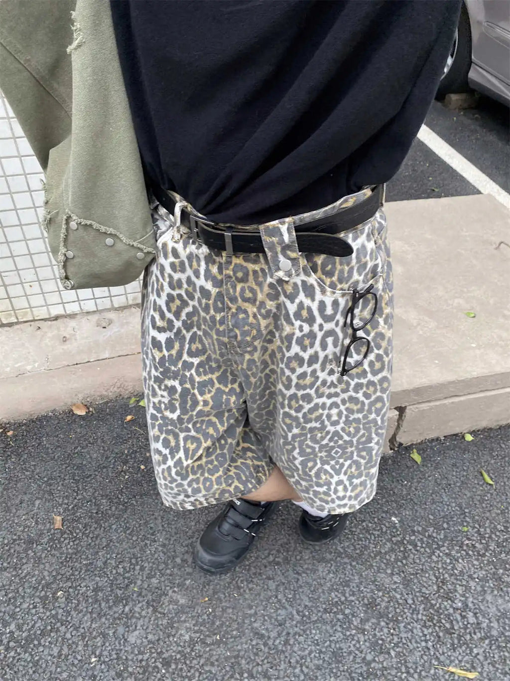 Y2k Clothes Calflength Pants Leopard Spring Summer Loose Pantalones De Mujer Trousers