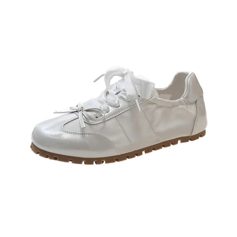 Designer Sneakers Flats Shoes Comfort Lace Up Non Slip Flats Outdoor Walk Shoes