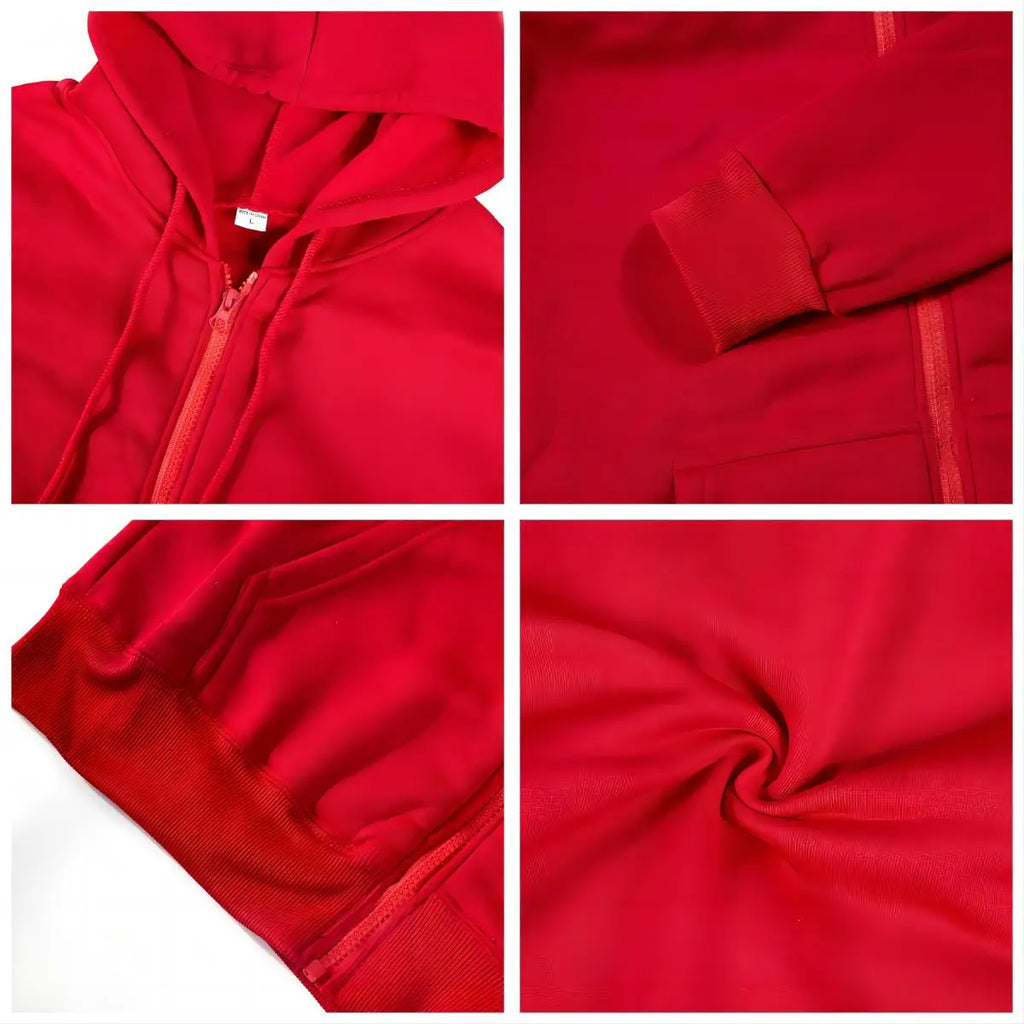 Fleece Zip Up Hoodies Running Sports Sweatshirts Female Classic Zipper Jackets Y2k Hip Hop