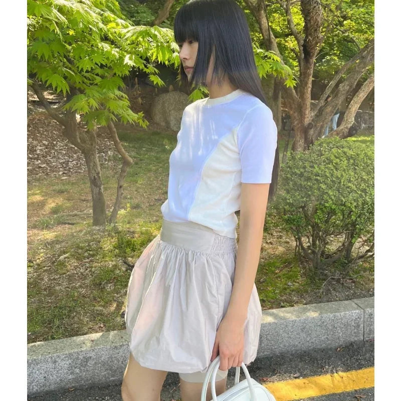 Summer Korean Retro High Street Low Waist Mini Skirt Sport Skirt