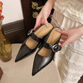 New French Style Low Heel Square Mary Jane Shoes Shoes Slippers Retro Fashionable Small Leather Shoes