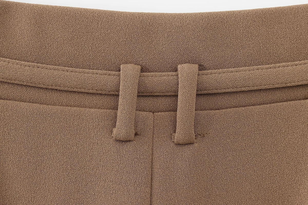 European and American Style New Temperament Versatile Pants Fashionable Simple Drape Wideleg Suit Pants
