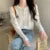 Spring Autumn ’s Knitted Cardigan Korean Single Breasted Long Sleeve Jumper Woman Round Neck Cardigans Outwear