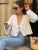 V-neck Lace Up Shirts Spring Summer New Long Sleeve Blouse for Female Street Lady Tops