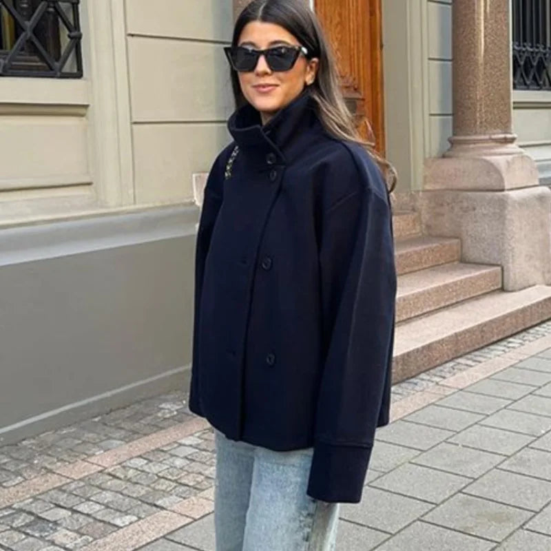Stylish Versatile Jacket Stand-collar Classic Mature Autumn Coat Trend Edgy High-quality Street Wear