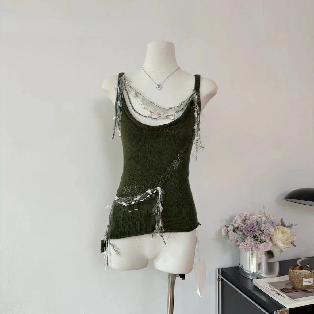 2000s Y2k Midi Dress Bodycon Knitted Dress Even Party Korean Outwear Summer Sleeveless