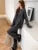 ’s Knitted 2-piece Set Tracksuit Autumn Winter O-neck Pullover Sweater Wide Leg Pants Harajuku Warm Suit New