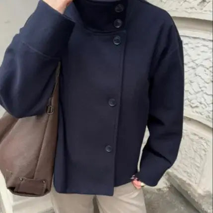 Stylish Versatile Jacket Stand-collar Classic Mature Autumn Coat Trend Edgy High-quality Street Wear
